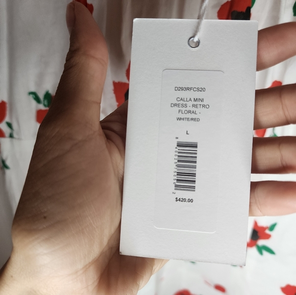 NWT CAROLINE CONSTAS Calla Off Shoulder Floral Mini Dress - Picture 5 of 8